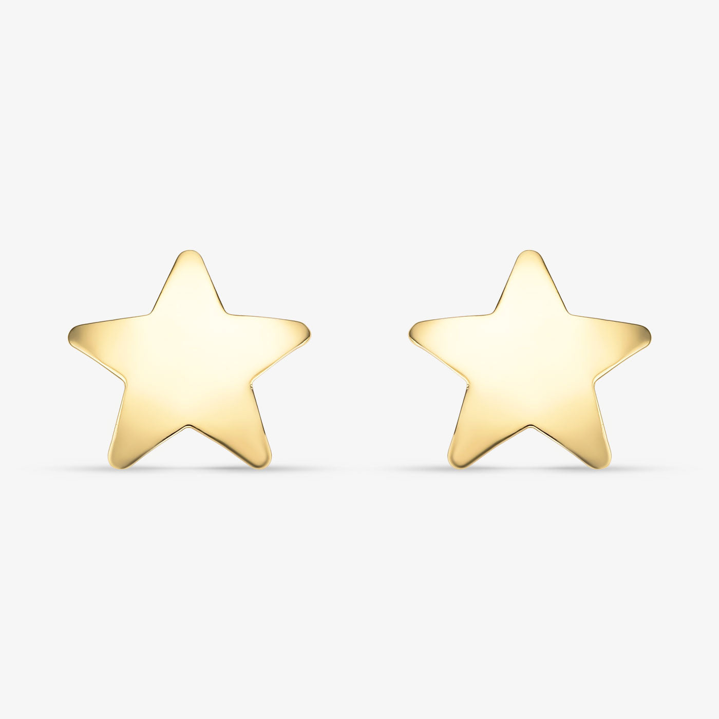 Brinco Estrela Lisa Folheado a Ouro 18k