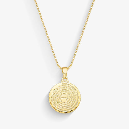 Colar Medalha Pai Nosso Folheado a Ouro 18k