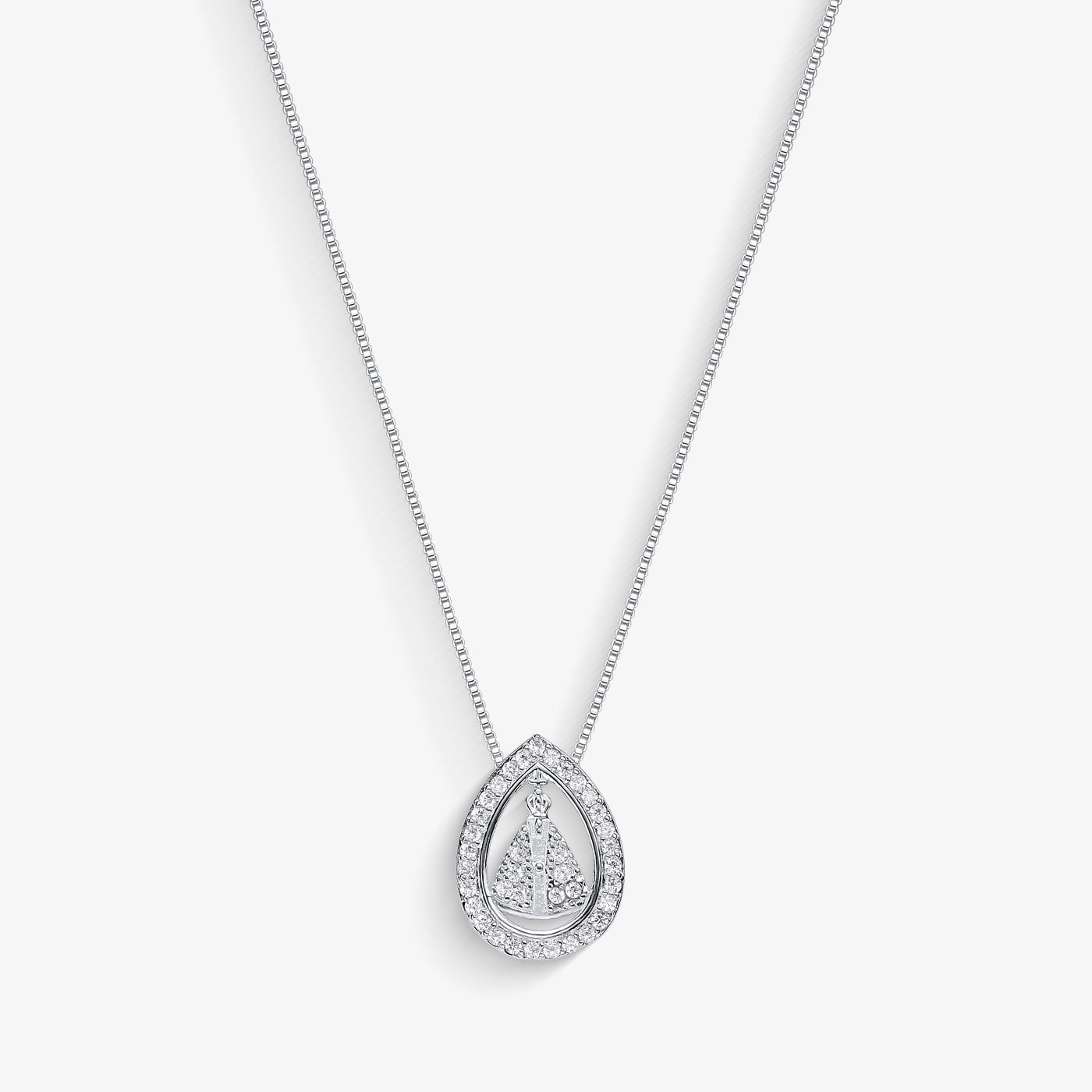 Colar Gota Nossa Senhora Manto Cravejado