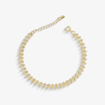 Pulseira Três Bolinhas Folheado a Ouro 18k