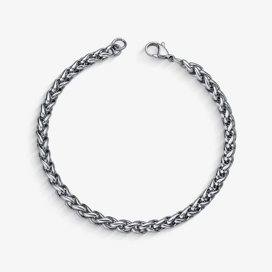 Pulseira Aço Masculina Elo Serpentina 3mm