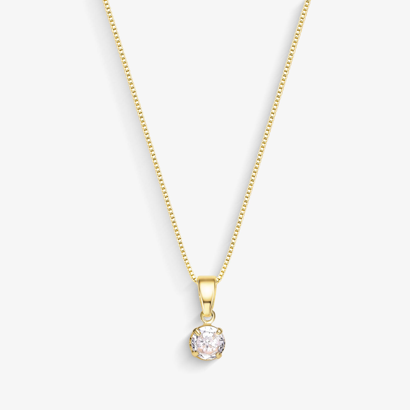 Colar Ponto de Luz 5mm Folheado a Ouro18k