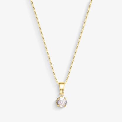 Colar Ponto de Luz 5mm Folheado a Ouro18k