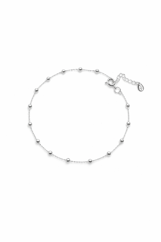 Pulseira Elo Bolinhas Folheado a Prata