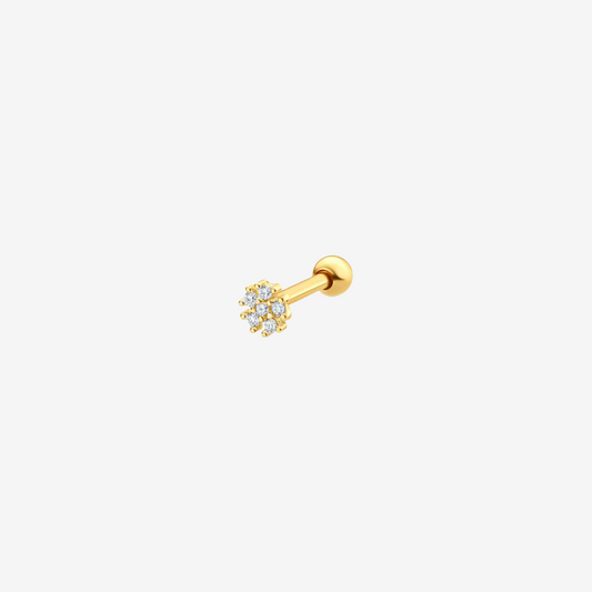 Piercing Helix Florzinha Folheado a Ouro 18k