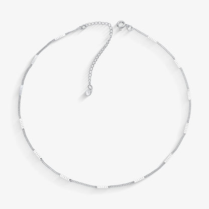 Choker Elo Chapinha Entrelaçada