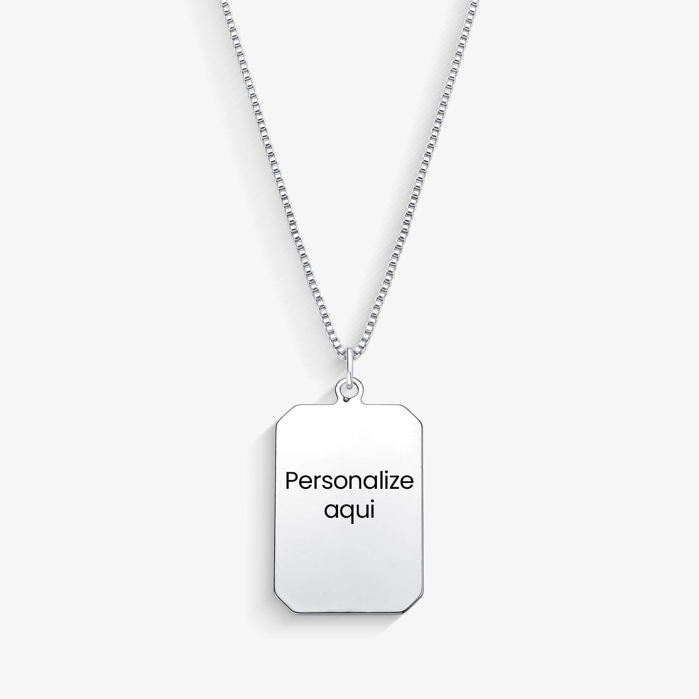 Colar Medalha Retangular com Foto Personalizado