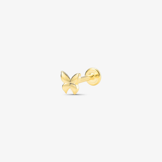 Piercing Labret Borboleta Folheado a Ouro18k