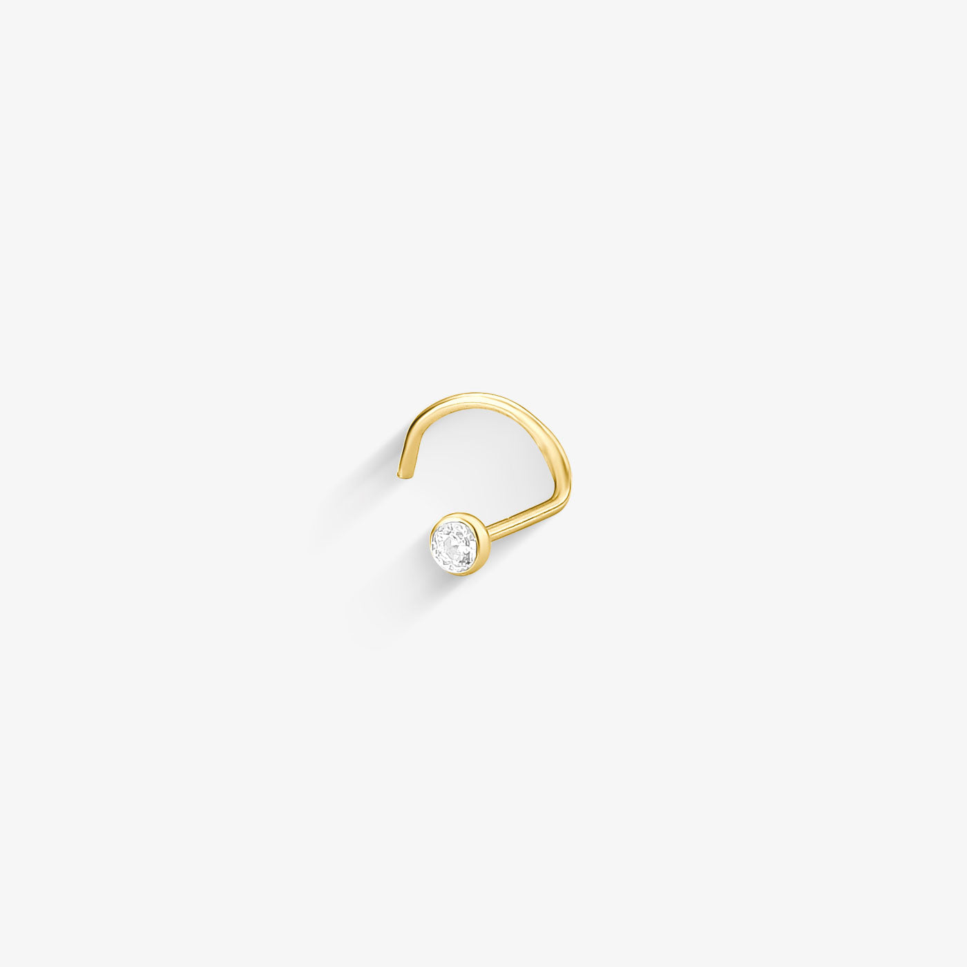 Piercing Nostril Ponto de Luz Folheado a Ouro 18k